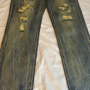 Distressed Blue Jeans for Men